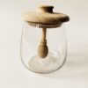 Trend Design Honning krukke glass/tre 11x14 cm