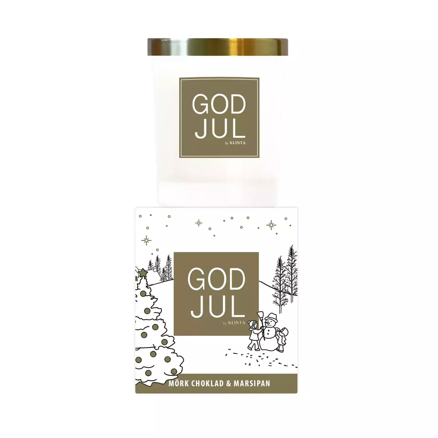 Klinta Duftlys - Lukt av Jul - Mørk Sjokolade & Marsipan