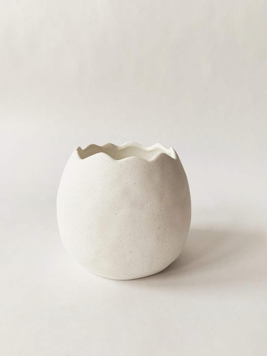 Trend Design Keramikkpotte Egg 11x13cm