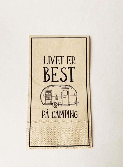 Trend Design Serviett Livet Er Best På Camping 33×40 Cm