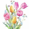 Consilimo Kaffeservietter, Tulips Bouquet, 25x25cm
