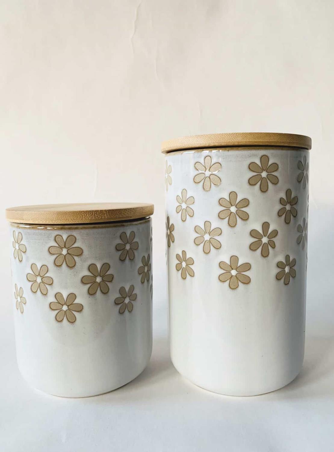 Trend Design Keramikk Krukke M Trelokk, Hvit, 10,5×12,5 Cm