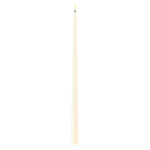 Deluxe Homeart Kremfargede LED-lys med lakk, 2 stk (38 cm)