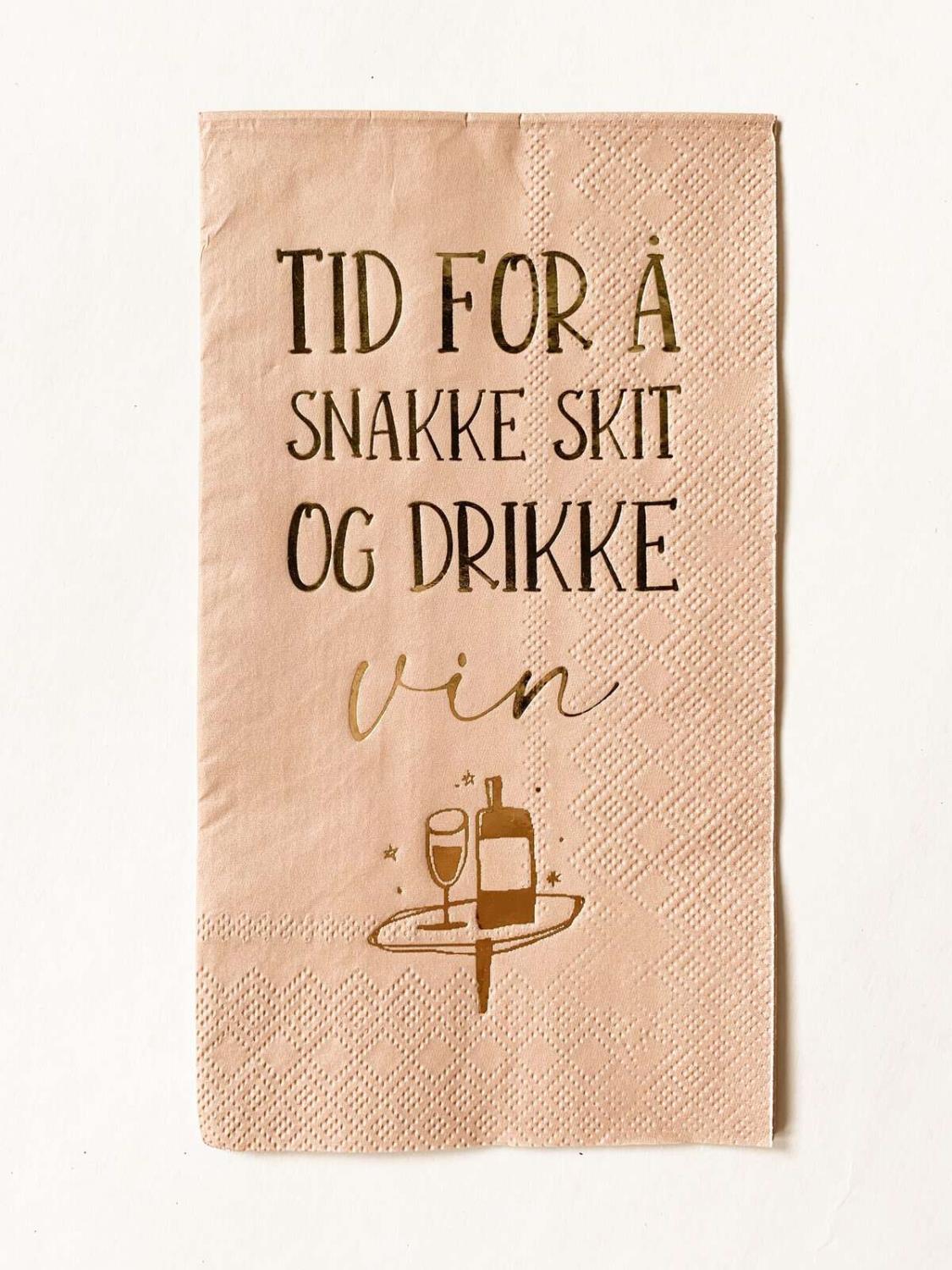 Trend Design serviett med tekst “snakke skit”