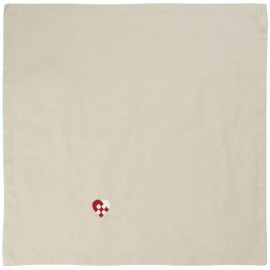 IB Laursen Stofserviet Tradition m/flettet hjerte linfarget, 40x40cm