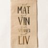 Trend Deseign Serviett med tekst «god mat, god vin»