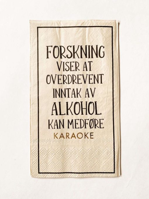 Trend Design Serviett med tekst «karaoke»