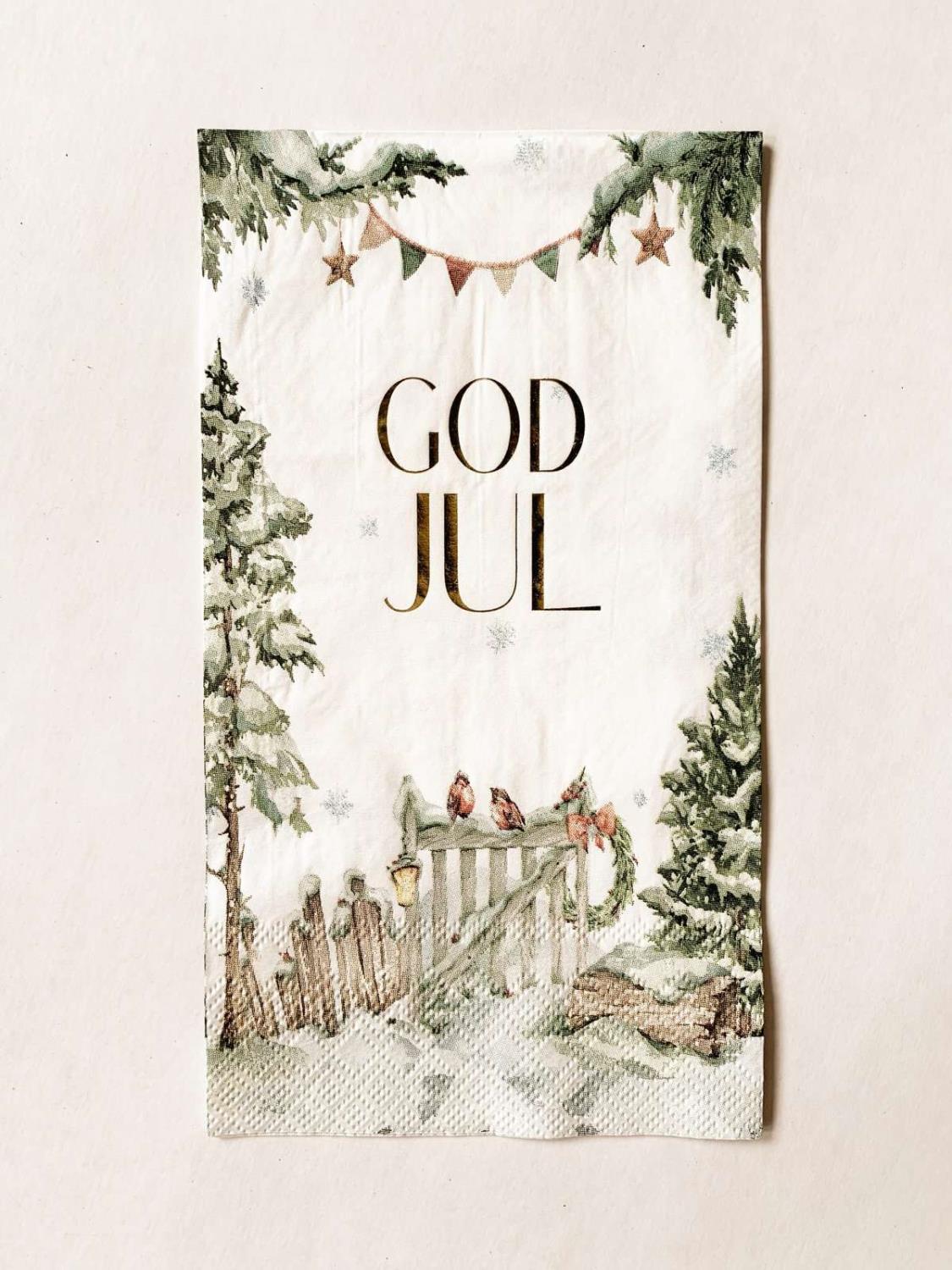 Trend DEsign Servietter Landskap "God Jul"