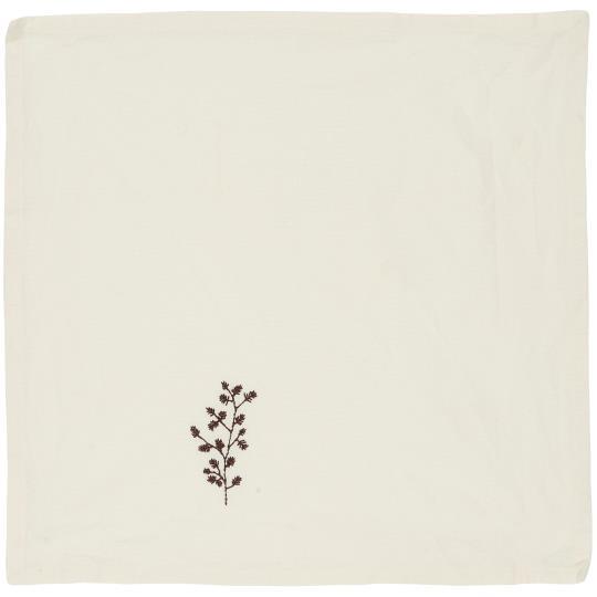 IB Laursen  Stofserviet Tradition gren m/kongler creme, 40x40cm