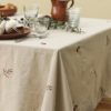 IB Laursen  Duk Tradition kvadratisk m/broderede julemotiver, 150x150cm