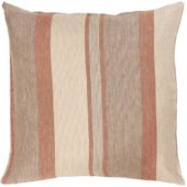 Ib Laursen Putetrekk beige m/brune og ruststriper 50x50cm