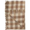 IB Laursen Pledd Rutete natur/beige/brune ruter - 130x160