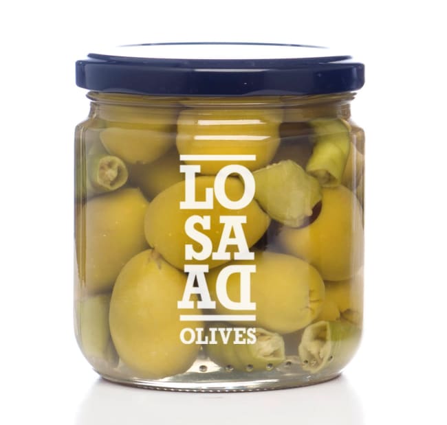 Pitted Gordal Oliven Spicy Style 347ml glass (60/70), Losada