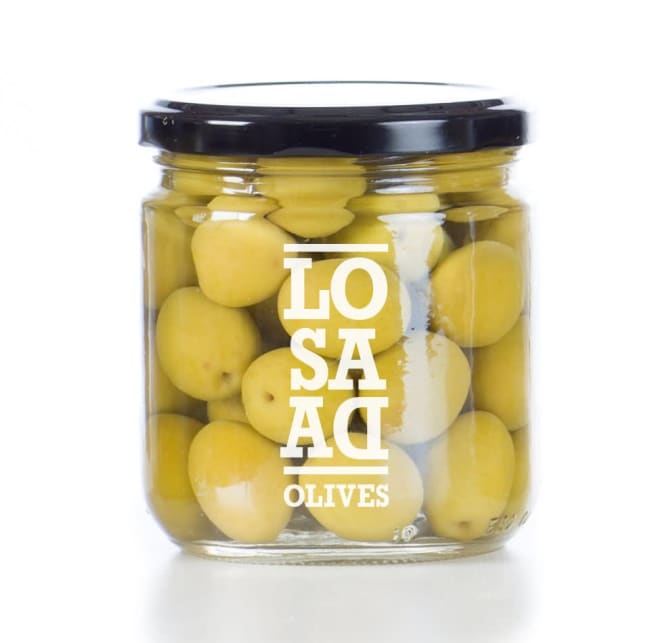 Plain Manzanilla Oliven 347ml glass (200/220), Losada