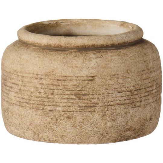 IB Laursen Potteskjuler m/riller på midten, Lys Sand