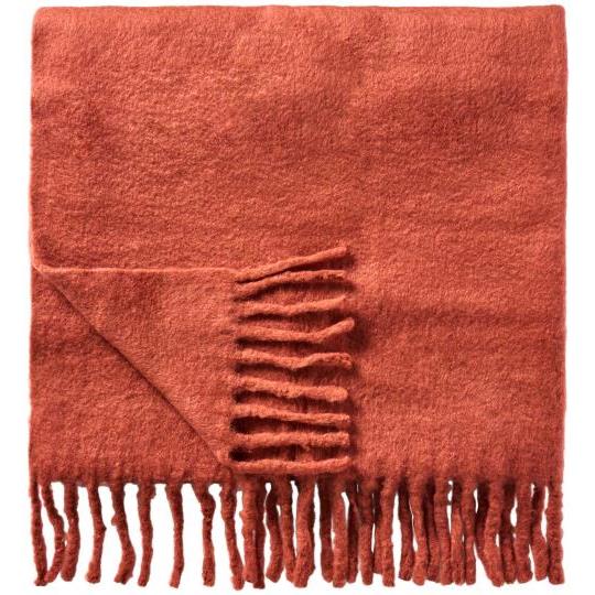 IB Laursen Pledd, Rustfarget m/frynser 130x170cm