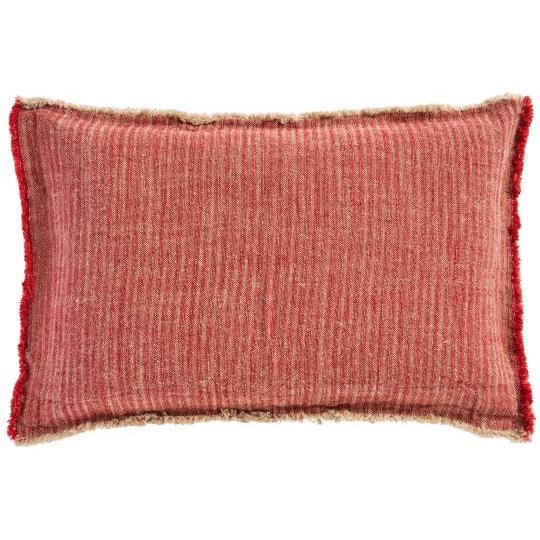 IB Laursen Putetrekk, Natur/Rust vevde striper m/frynser  40x60cm