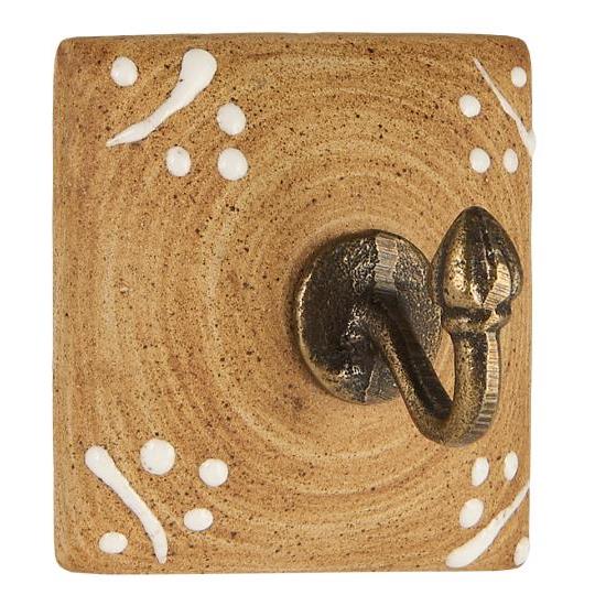 IB Laursen Knagg, enkel Firkant m/hvitt mønster