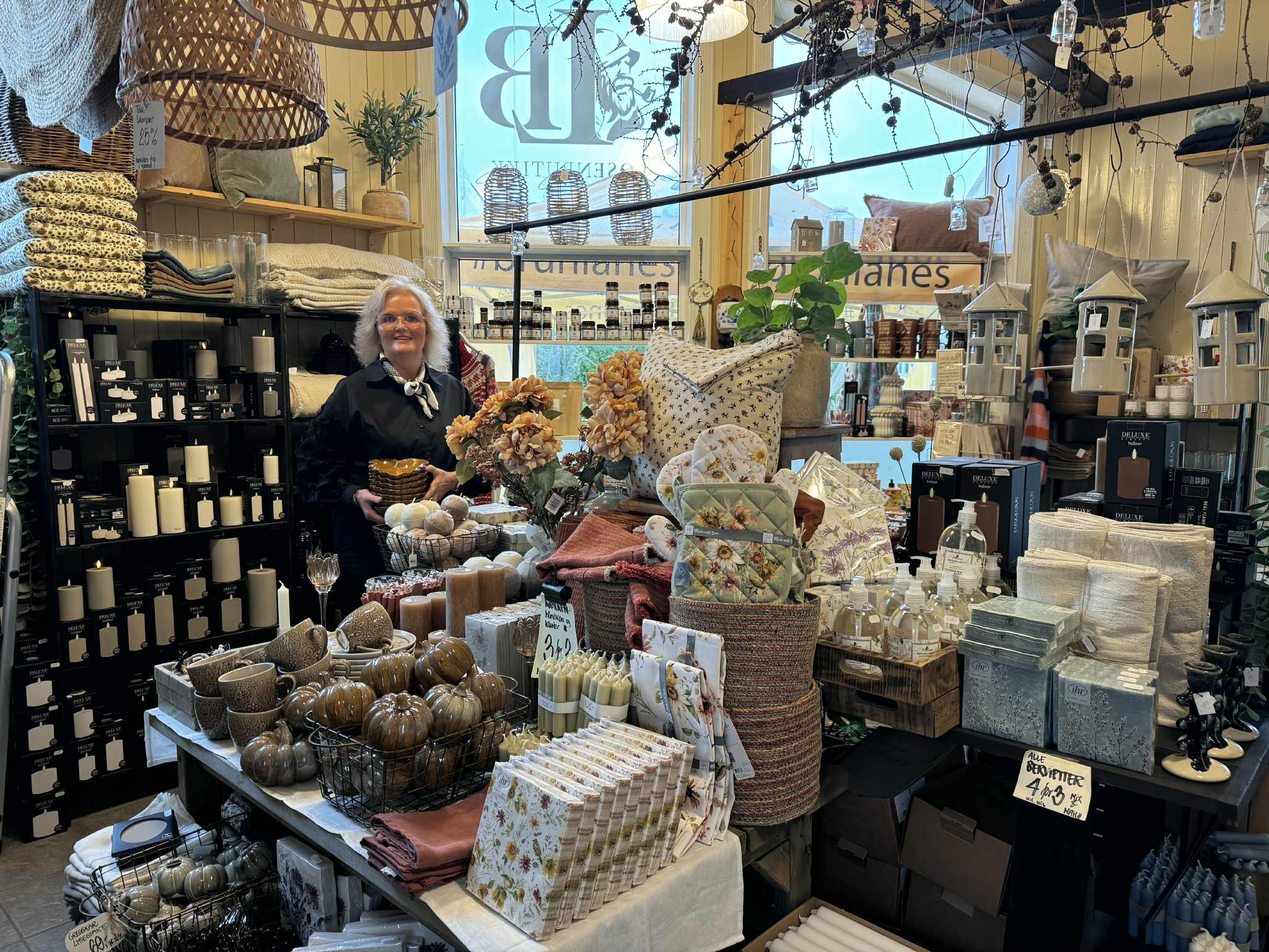 Anne har fylt opp butikken med fine varer for høsten 