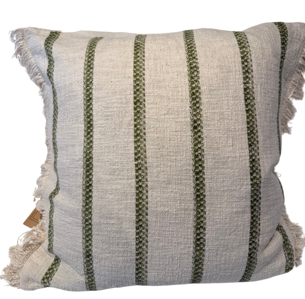Mille Moi Putetrekk Simplicity Stripes Dark Green - 60x60cm