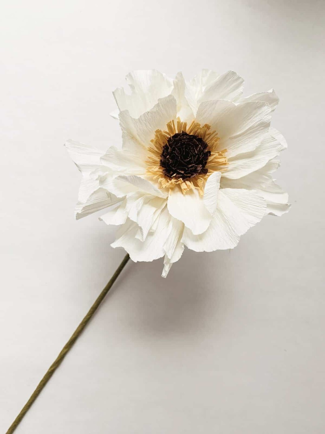 Trend Design Papirblomst peon h 54 cm creme