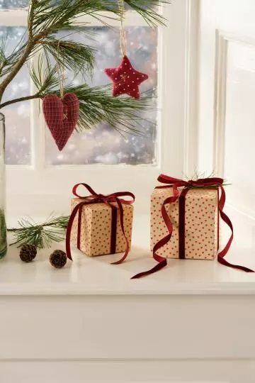 IB Laursen Sammenleggbar Eske m/røde hjerter, liten