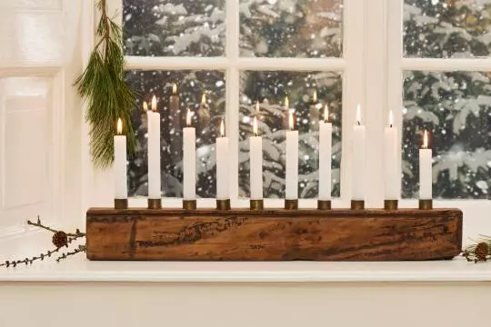 IB Laursen Lysestake til 10x2,2cm lys, tre