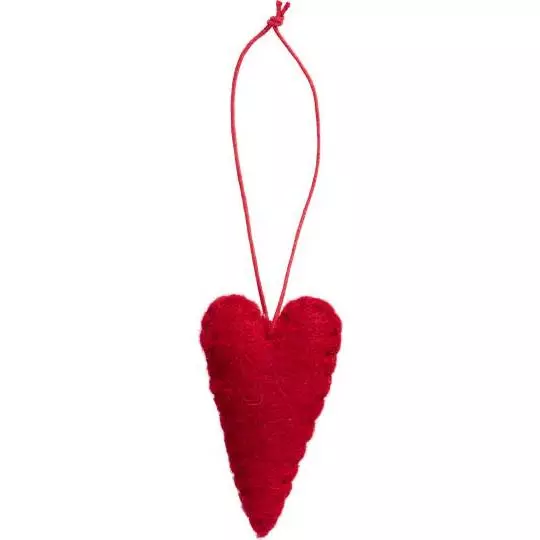 IB Laursen Hjerte til oppheng, tovet ull
