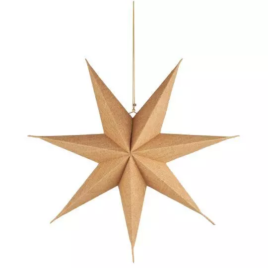 IB Laursen Stjerne t/oppheng 7-kantet naturlig jute "Stelle"