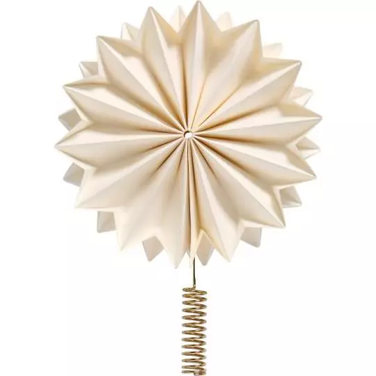 IB Laursen Toppstjerne hvit m/messingholder "Stella"