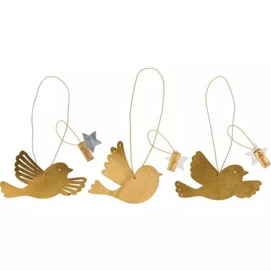 IB Laursen Messing Fugl t/oppheng - Gloria - 3 ass  - pris pr stk