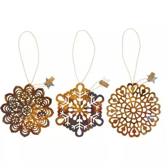 IB Laursen Messing Snø Krystall Hengsel 3 ass - Pris pr.stk. Gloria