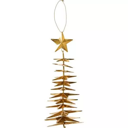 IB Laursen Messing Juletre t/oppheng m/stjerner Gloria