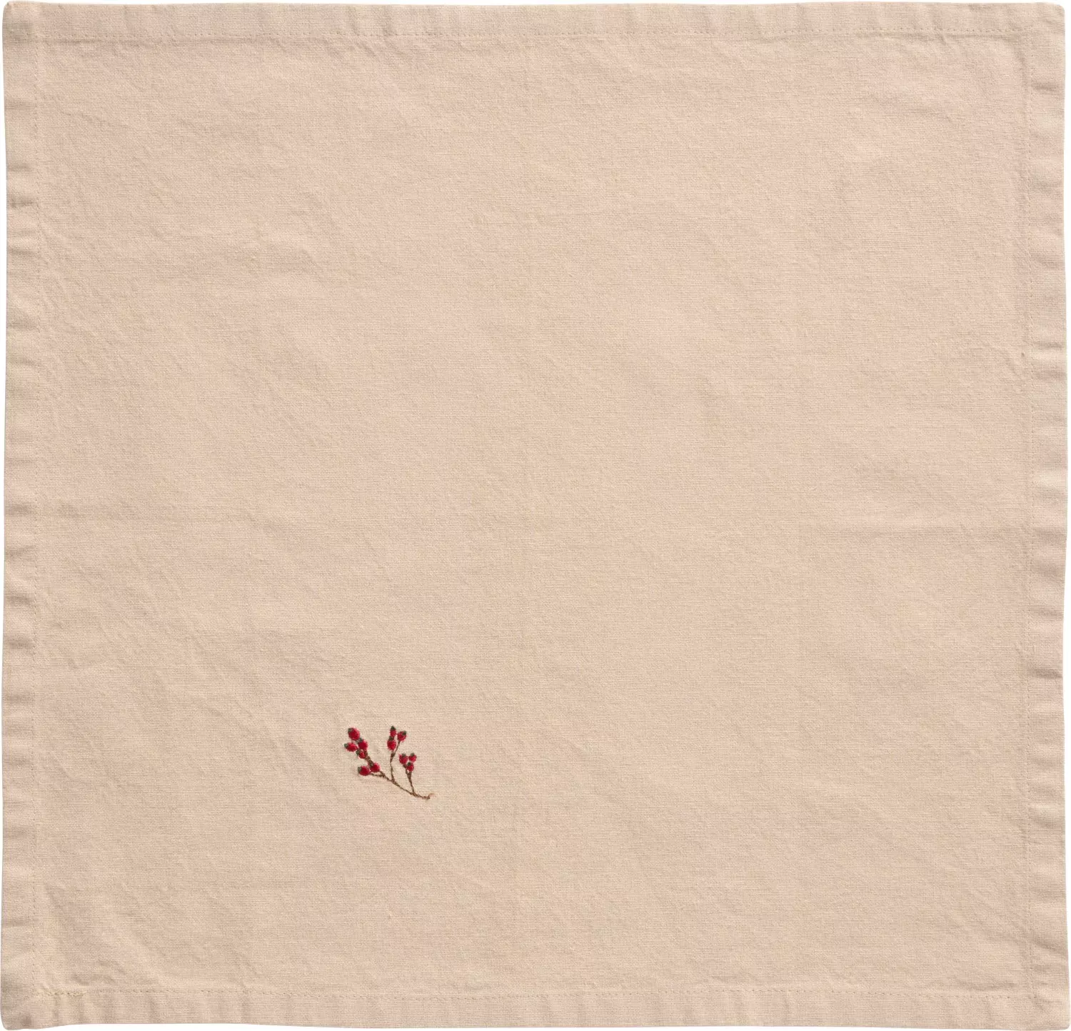 IB Laursen Stofserviet Tradition m/vinterbærgren Lin farget