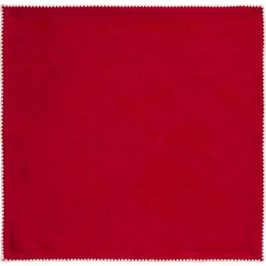 IB Laursen Stoffserviett Dagmar rød m/hvite sømmer i kantene