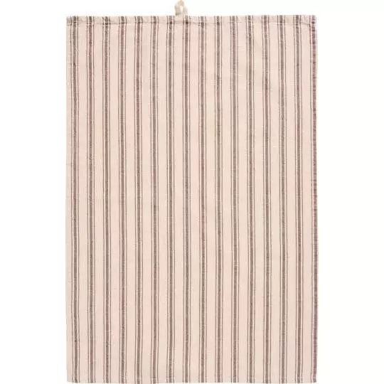 IB Laursen Oppvaskhåndkle Erling natur m/brune smale og brede striper - Bomull