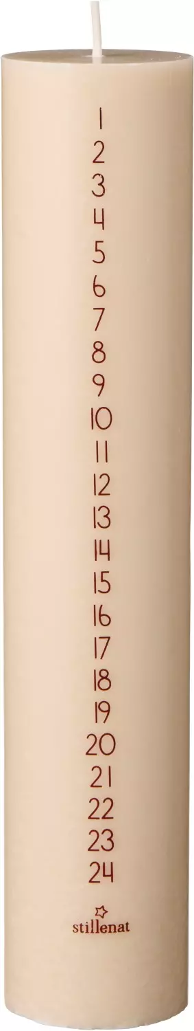 IB Laursen Kalenderlys 1-24 kit m/rustic brown tal stearin svanemærket