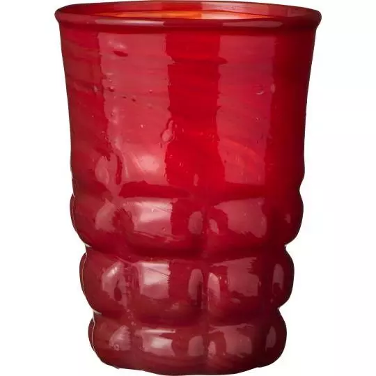 IB Laursen Lysestake t/Telys rød m/firkantet mønster