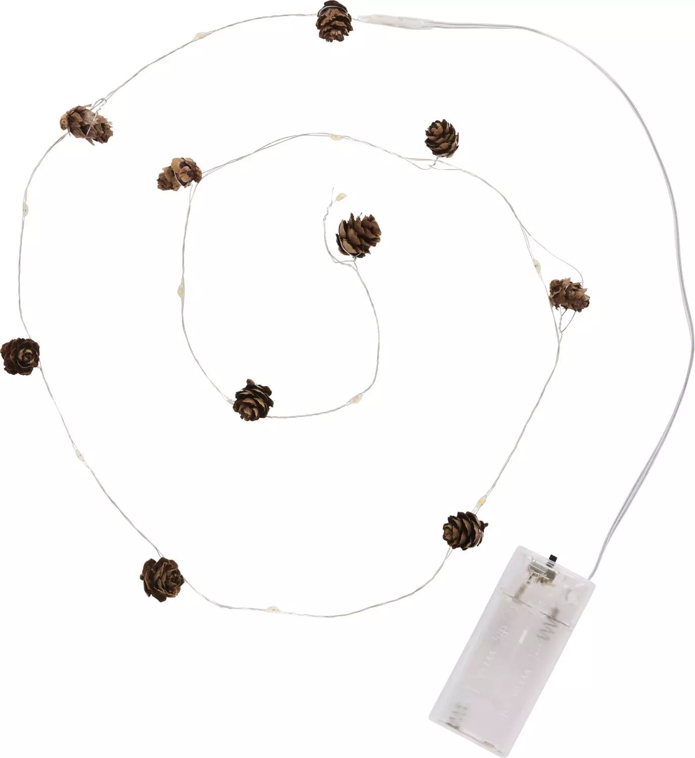 IB Laursen Lyskæde m/10 LED-lys og kongler - indendørs - L:120cm