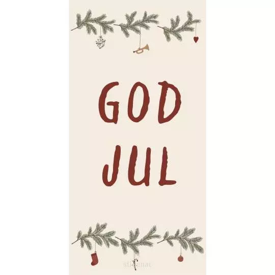 IB Laursen Serviett 10x20 cm God jul og juleranker Min nostalgiske jul 16 stk/pakke