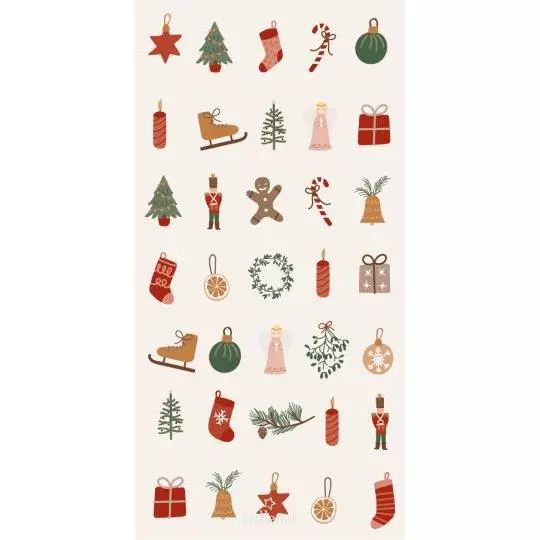 IB Laursen Serviett 10x20 cm Juleikoner Min nostalgiske jul 16 stk/pakke