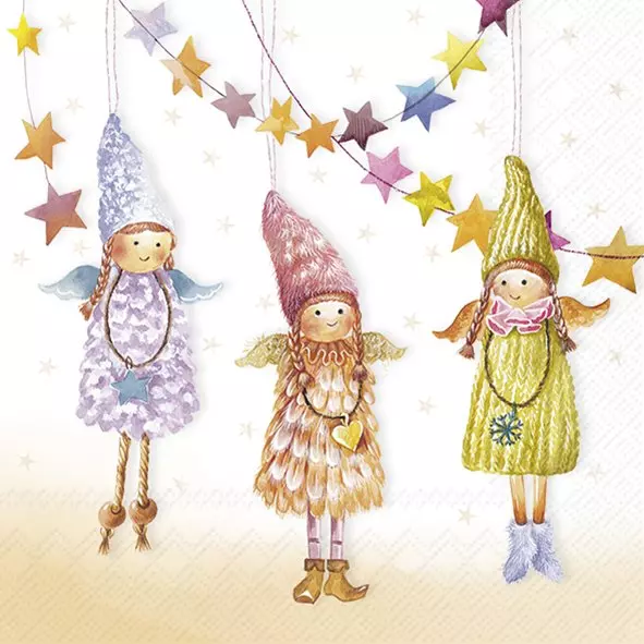 IHR Servietter Handmade Dolls Apricot Lunch - 33x33cm