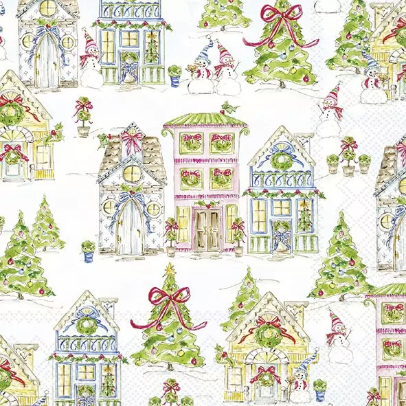 IHR Servietter Gingerbread House Kaffe - 25x25 cm - Papir