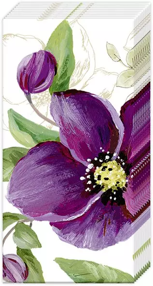 IHR Lommetørkle Tissue Rose Noel Gold - 21x21cm - Papir