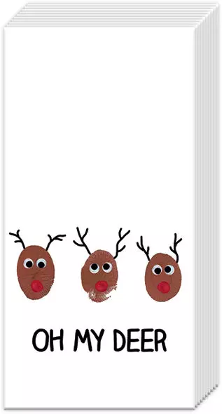 IHR Papir Lommetørkle Tissues Oh My Deer - 21x21cm - Papir