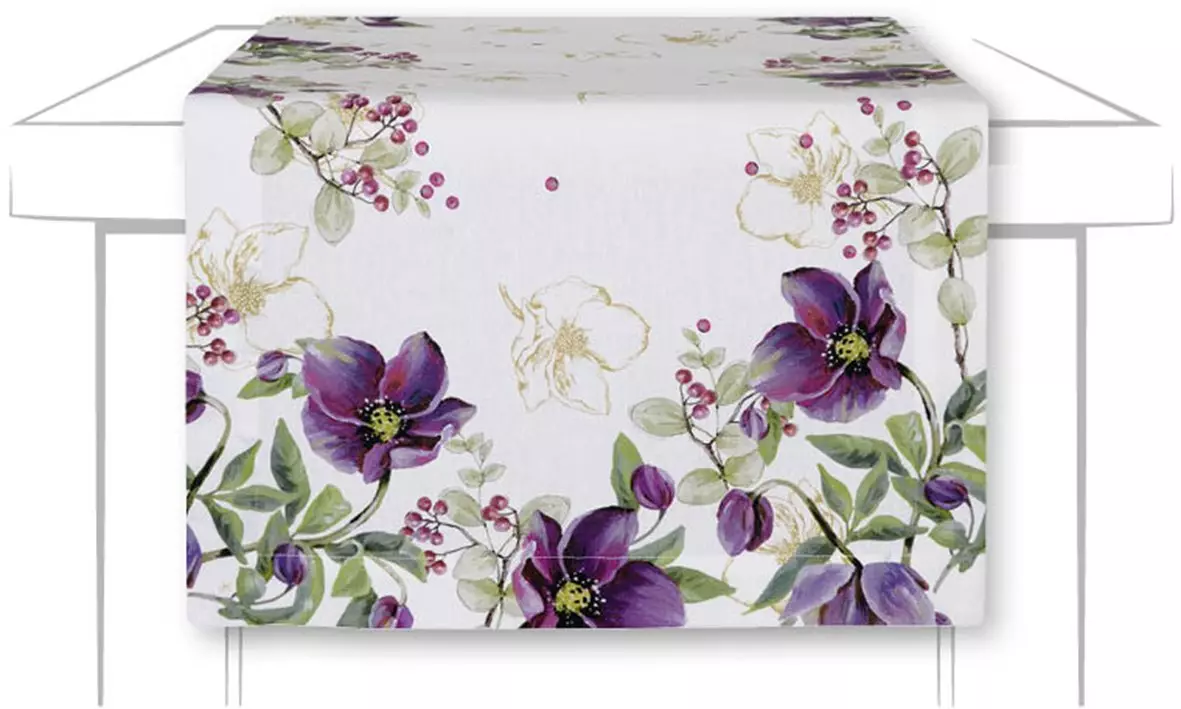 IHR Bordløber Rose Noel Gold - 45x150cm