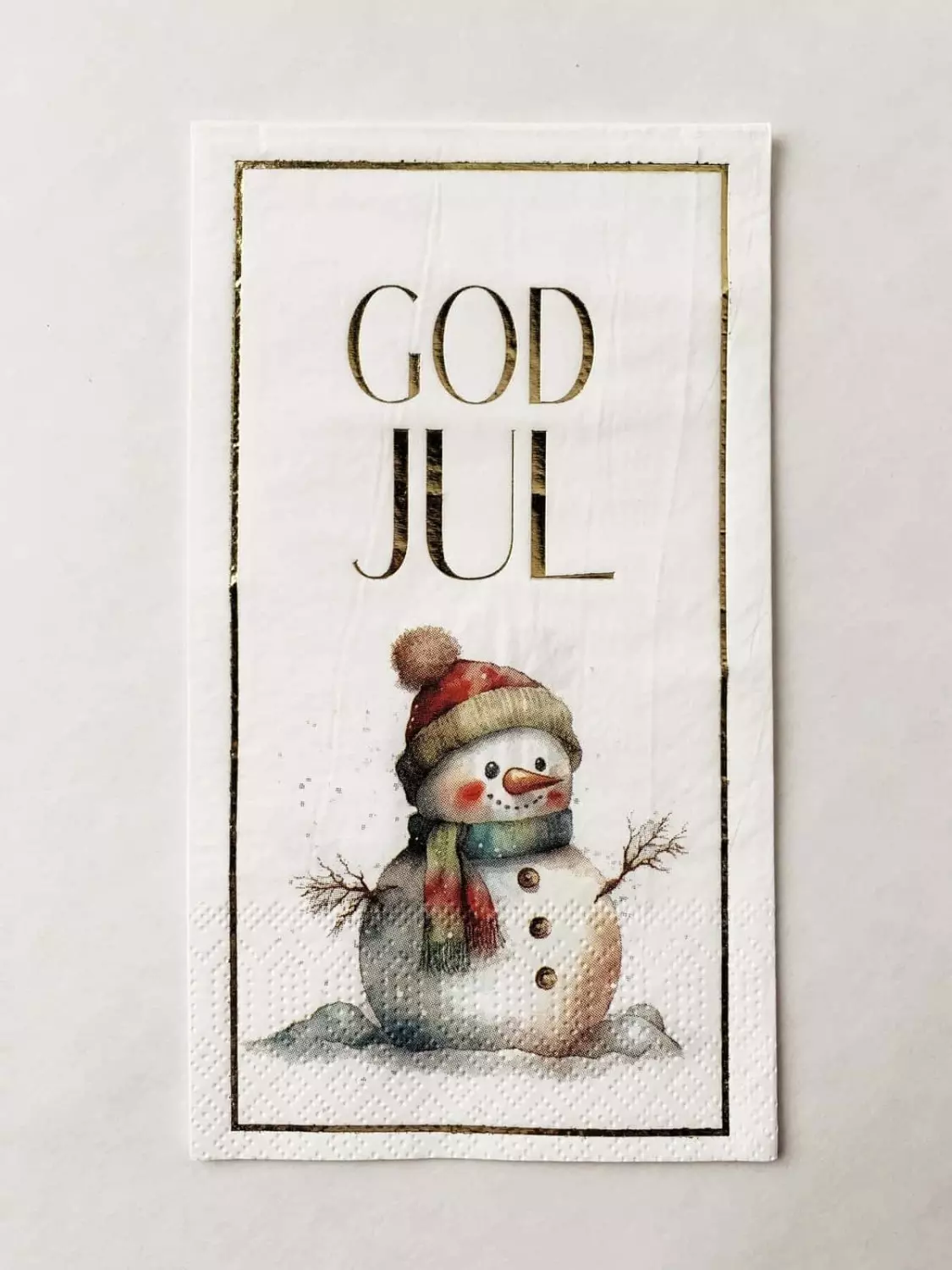 Trend Design Serviett buffet «god jul» snømann