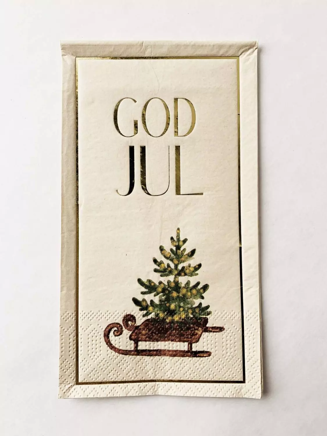 Trend Design Serviett buffet «god jul» kjelke med juletre