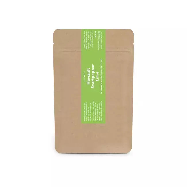 Havsalt med svartpepper og lime 100g, Alltgott