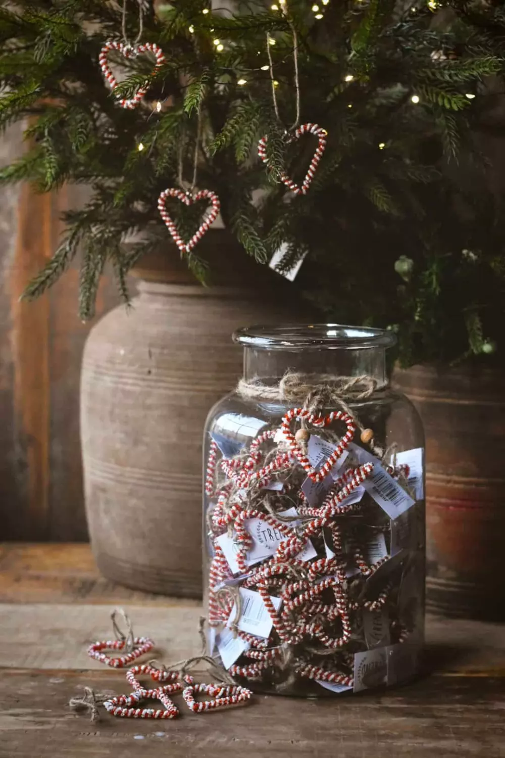 Trend Design Perlehjerte, rød/hvit